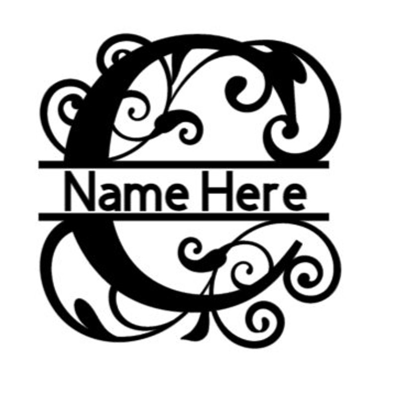 Split Letter Decal/monogram Car Decal/monogram Decal/split Etsy