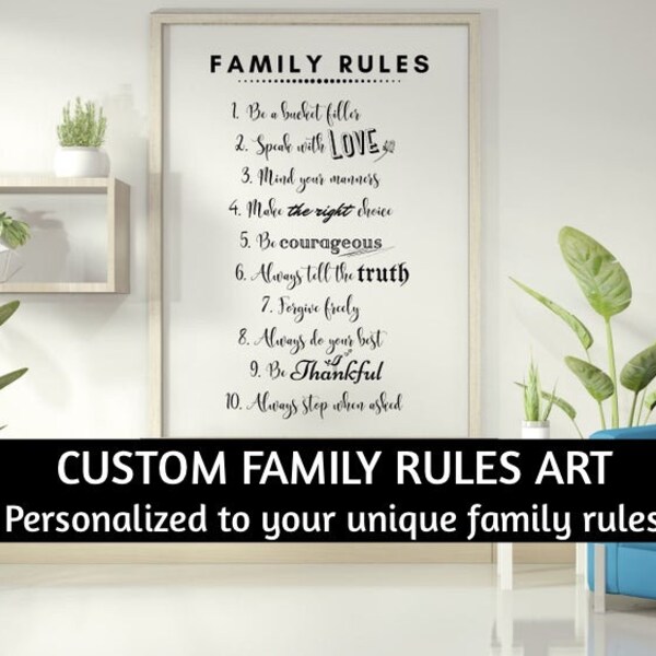 House Rules Art Etsy