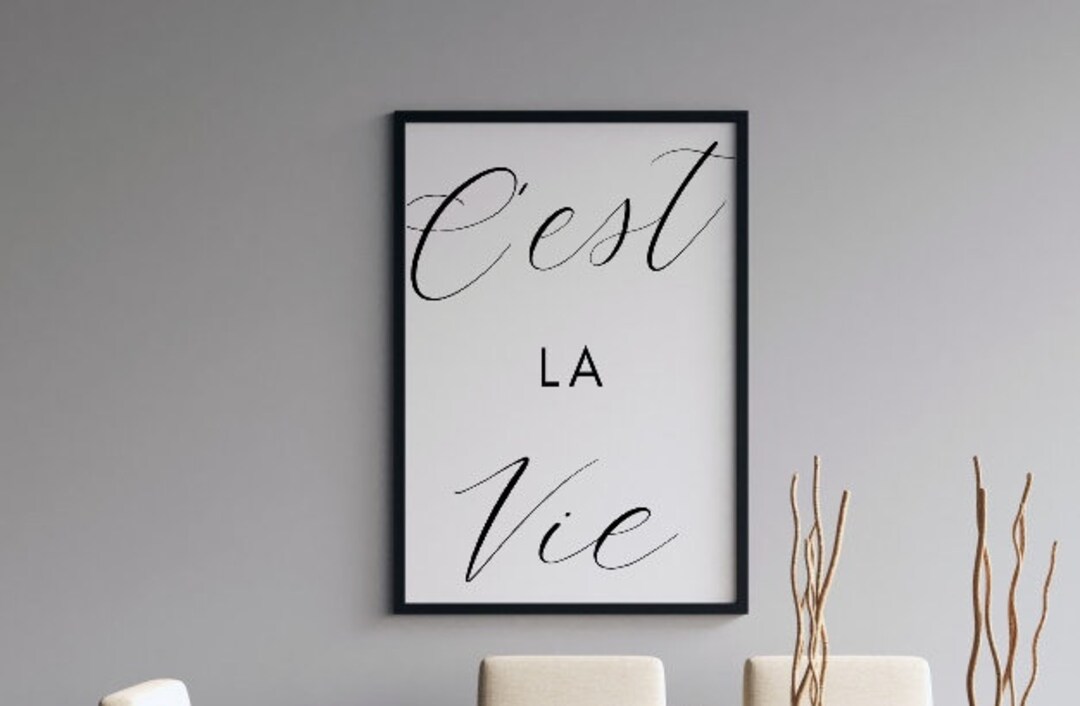 C'est La Vie Sign C'est La Vie Wall Art Vintage Wall Etsy