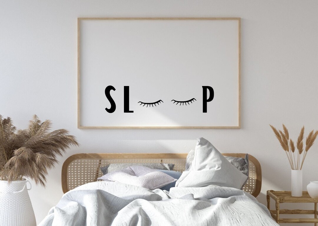 Sleep Poster Master Bedroom Wall Decor Horizontal Wall Art Etsy