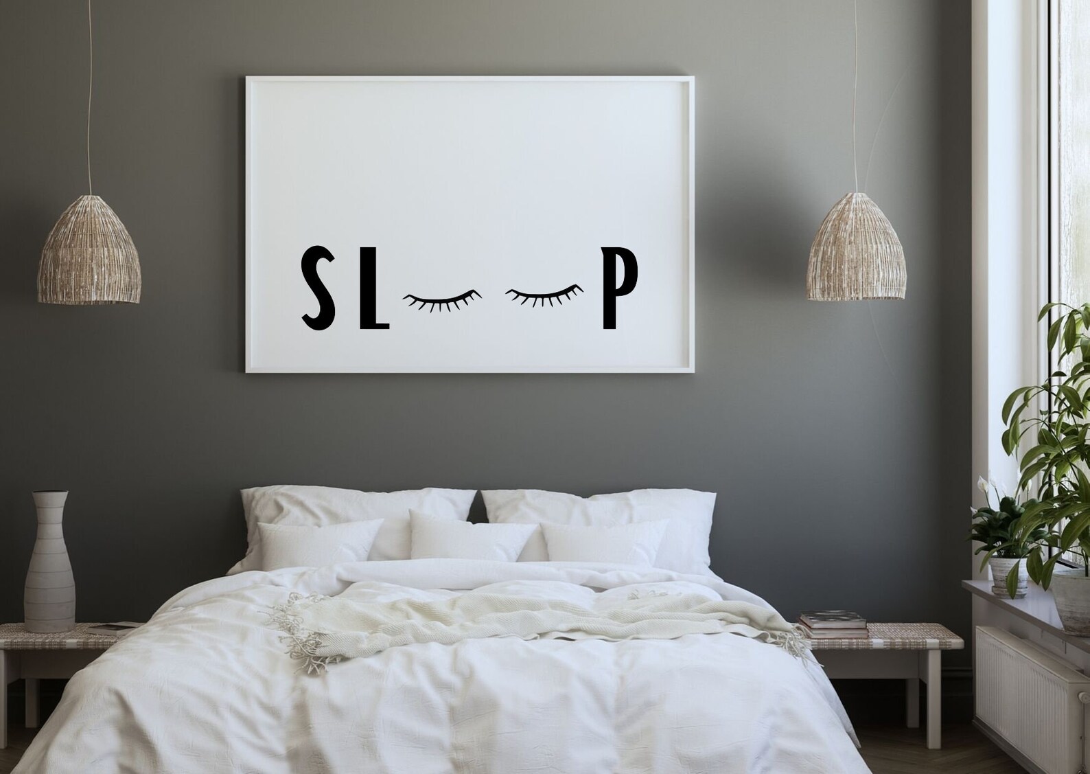 Sleep Poster Master Bedroom Wall Decor Horizontal Wall Art Etsy