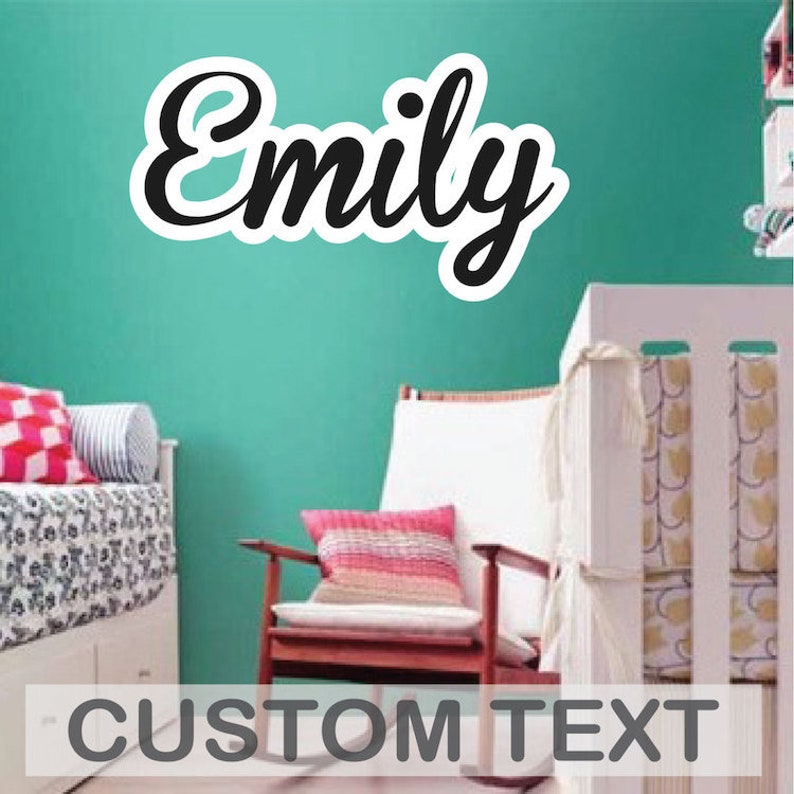 Custom Bedroom Name Wall Decal Design Wall Mural Vinyl Etsy