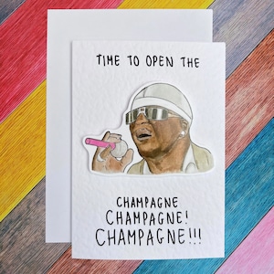 Champagne | X Factor | Handcrafted Birthday Card