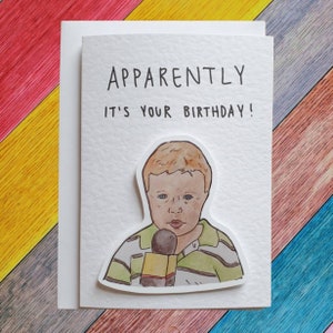 Apparemment gamin | Carte d'anniversaire fabriquée à la main