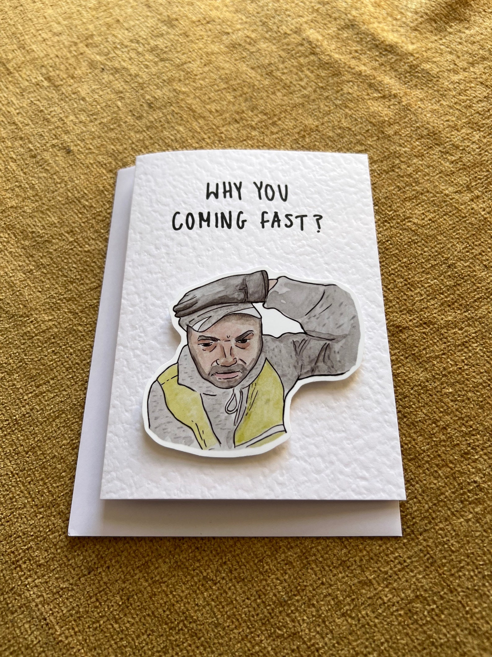 Why You Coming Fast Meme Birthday Card Etsy
