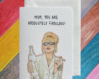 Patsy Stone | Ab Fab | Handgjort morsdagskort