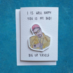 Ali G | Carte de fête des pères fabriquée à la main
