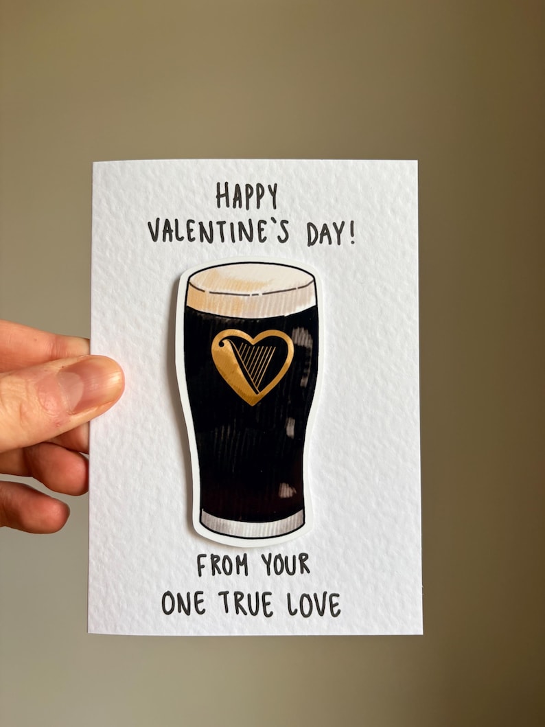 Guinness stout | Handgjort alla hjärtans dag-kort bild 4