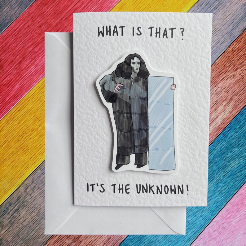 The Unknown Viral meme Handcrafted Greeting Card image 1