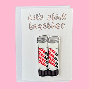 Let’s Stick Together | Glue Stick | Handcrafted Valentine’s Card