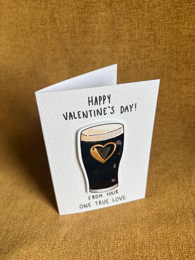 Guinness stout | Handgjort alla hjärtans dag-kort bild 5