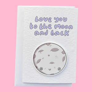 Love you to the moon and back | Handcrafted Valentine's card