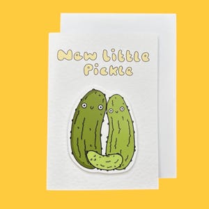 Neu Little Pickle | Handgefertigte New Baby Karte