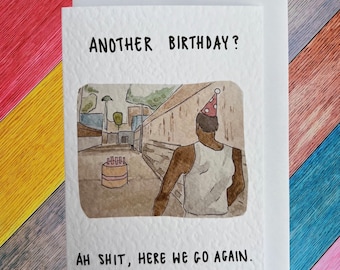 GTA Meme | Ah S*** here we go again | Handcrafted Birthday Card
