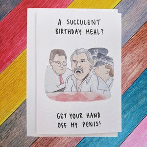 Sukkulenten Chinesisches (Geburtstag) Essen | Handgefertigte Karte zum Geburtstag