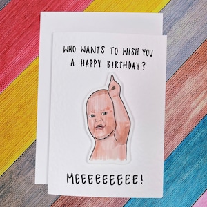 Vollbewusstes Baby (Vier Jahreszeiten) Mem | Handgefertigte Karte zum Geburtstag