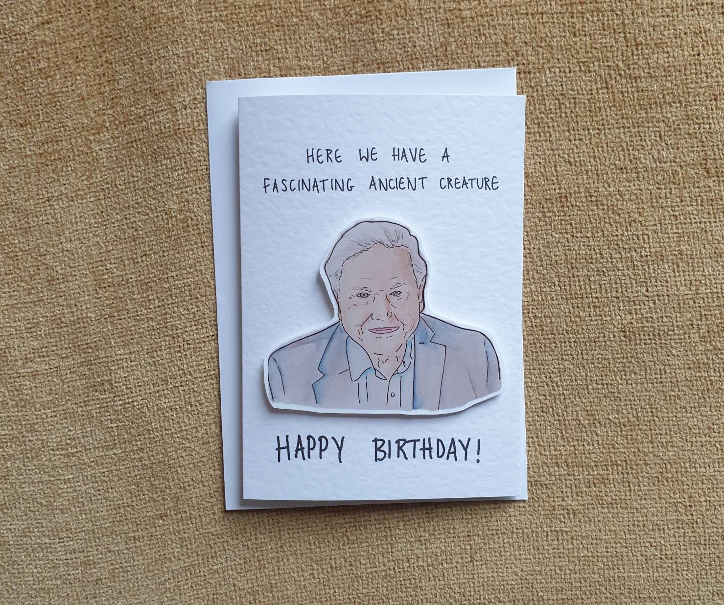 David Attenborough Birthday Card | Etsy