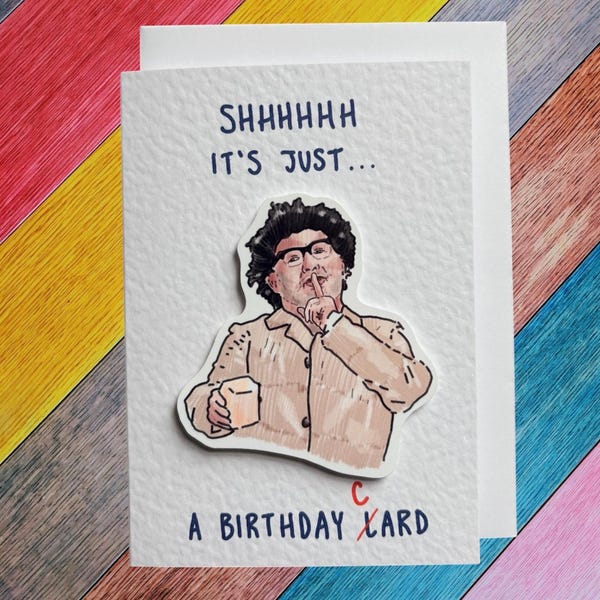 Bob Mortimer / Just Lard / Tarjeta de cumpleaños hecha a mano