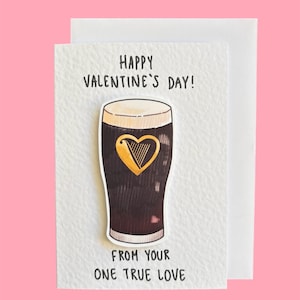 Guinness stout | Handgjort alla hjärtans dag-kort bild 1