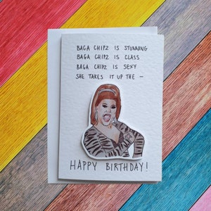 Baga Chipz | Handcrafted Birthday Card  | RuPaul&#39;s Drag Race UK