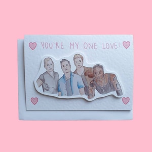 Blau (Boyband) | Eine Liebe | Handgefertigte Valentinstagskarte
