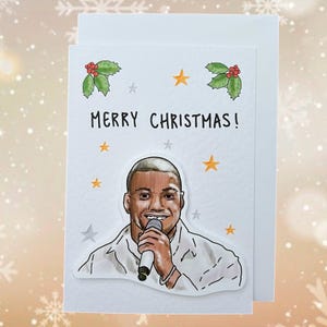 JB Gill | Frohe Weihnachten | Handgefertigte Weihnachtskarte