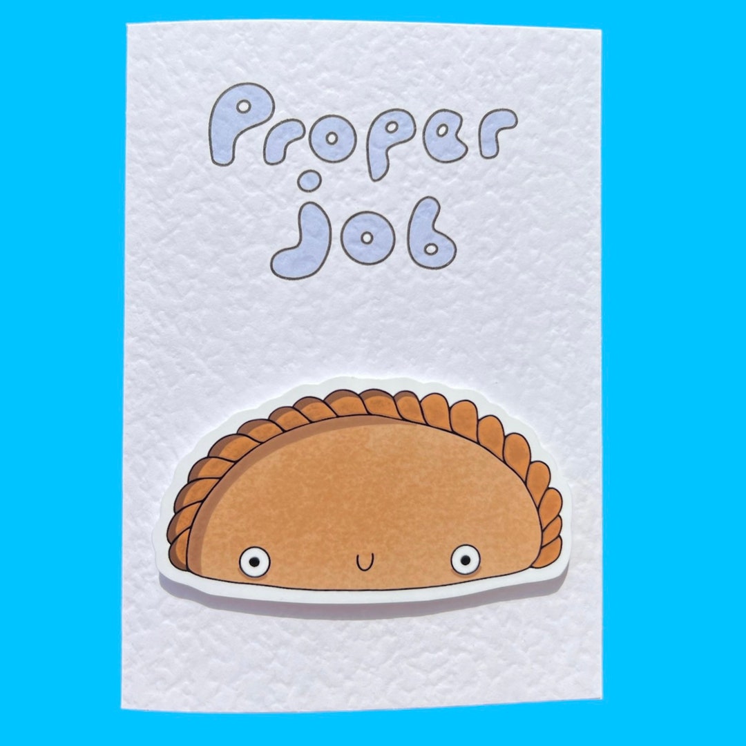 Proper Job Cornish Pasty Greeting Card Etsy