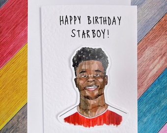 Bukayo Saka | Handcrafted Birthday Card