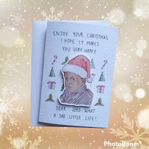 Come Dine With Me | Handcrafted Christmas Card | Sad Little Life