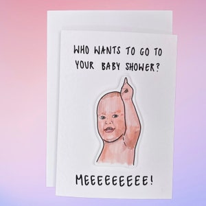 Bébé pleinement conscient (Quatre saisons) meme | Carte de fête prénatale artisanale