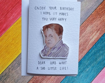 Come Dine With Me | Handcrafted Birthday Card | Sad Little Life