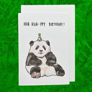 Anniversaire Hua Hua | Panda | Carte d'anniversaire fabriquée à la main