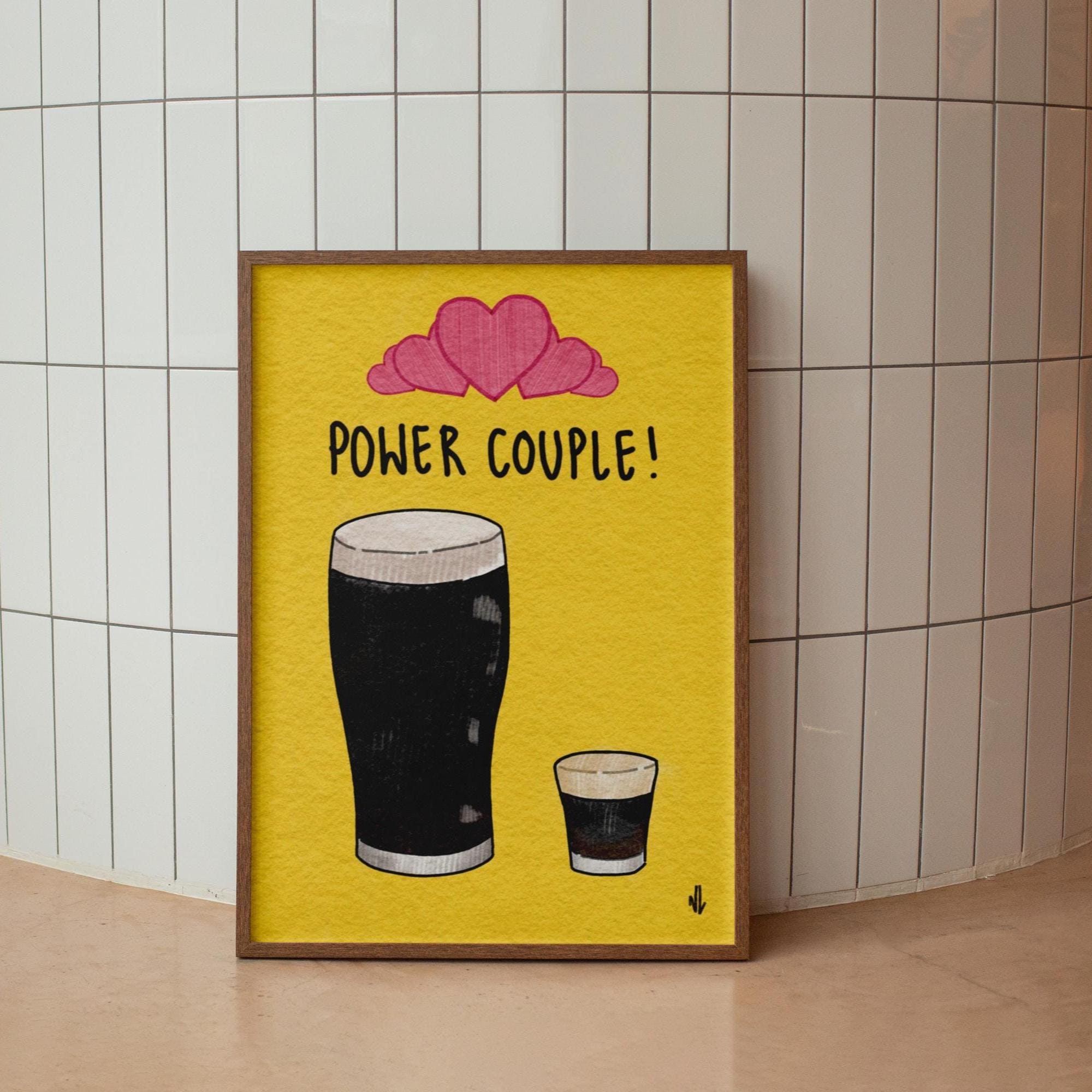 Power Couple, Guinness and Baby Guinness - Print (frame Not Included ...