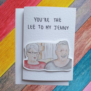Jenny und Lee | Handgefertigte Grußkarte