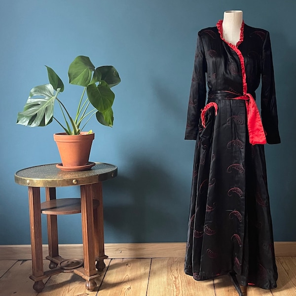 40er Jahre Morgenmantel Hauskleid Hausmantel Kleid Robe von Paulette Chicago