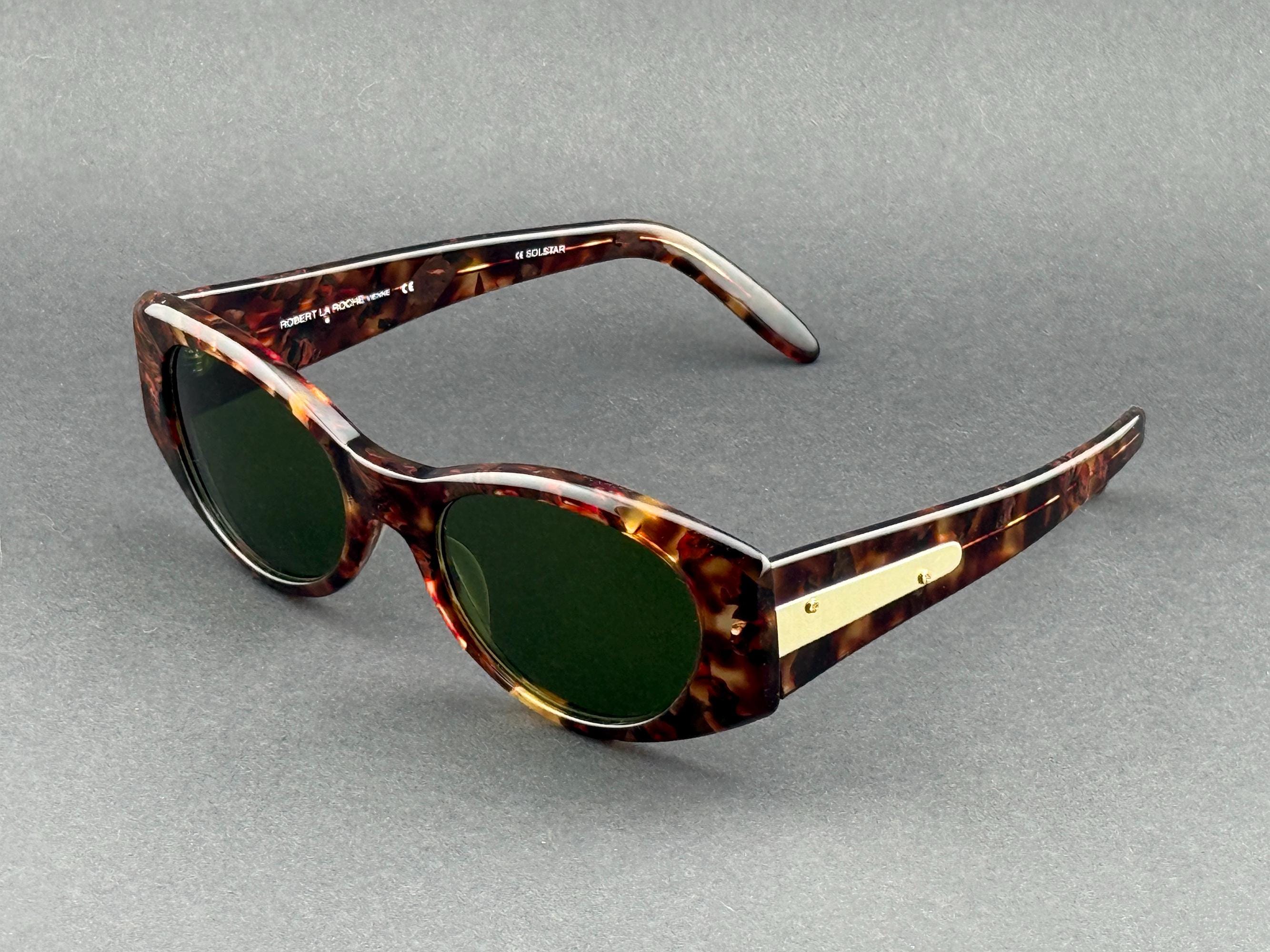 Robert La Roche Sunglasses Handmade in France 559-83 Brown Teal Oval Frame 22437 Robert La Roche Sunglasses - Etsy Canada main image 2