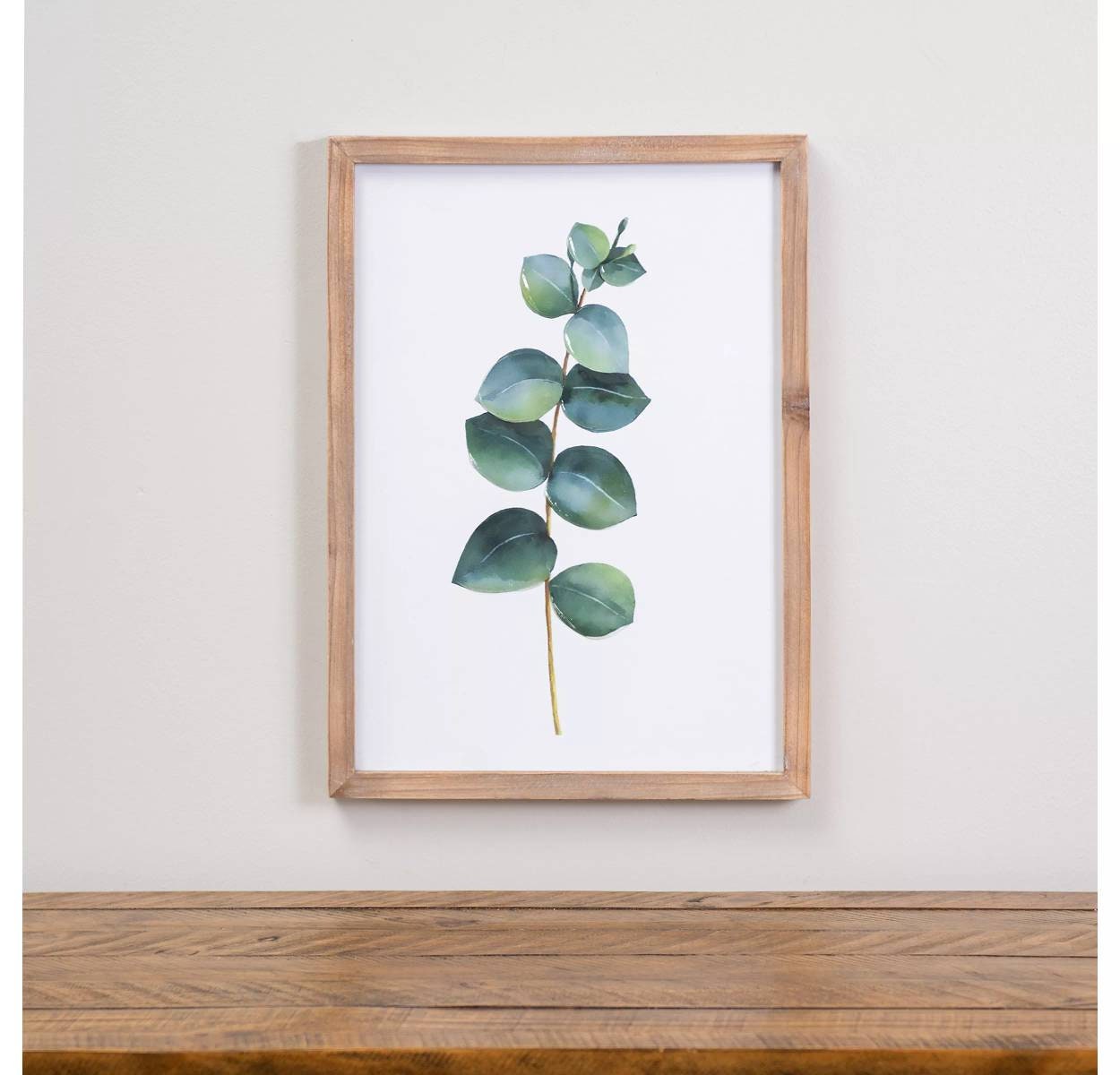 Framed green leaf printed art Etsy