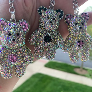 Bling bear keychain