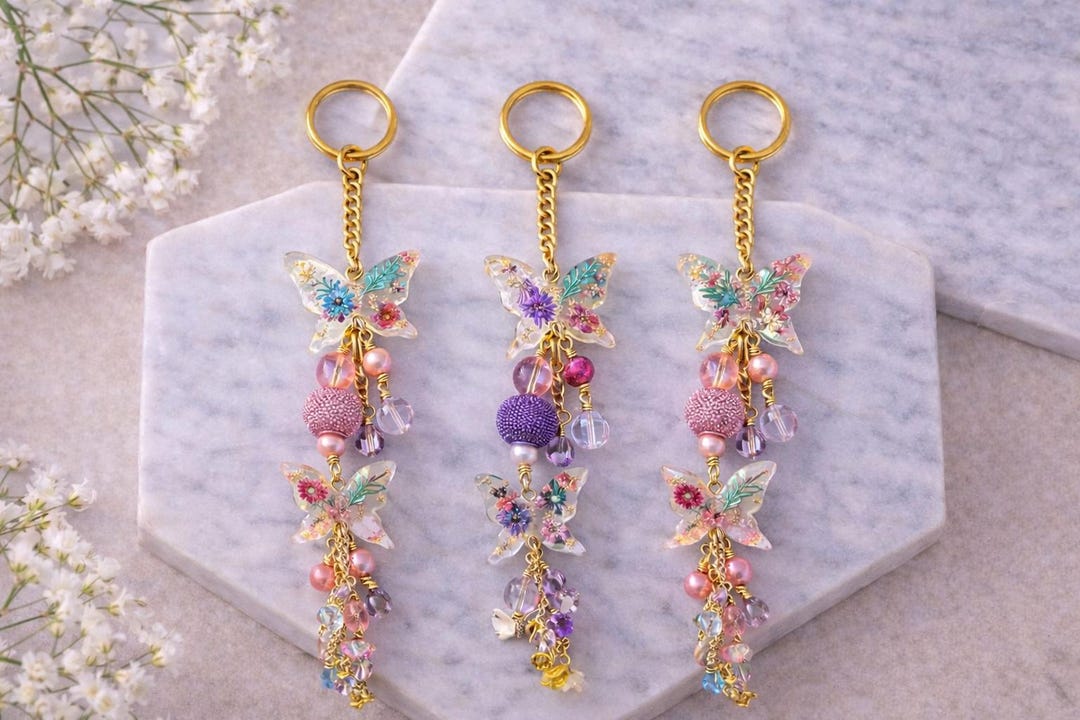 Magical Butterfly Keychain - Etsy