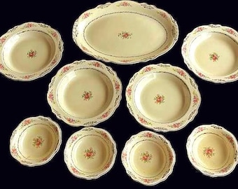 Homer Laughlin Virginia Rose Set