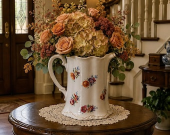 1940's Wellsville China Company Floral Pitcher ~ Ohio - Etsy