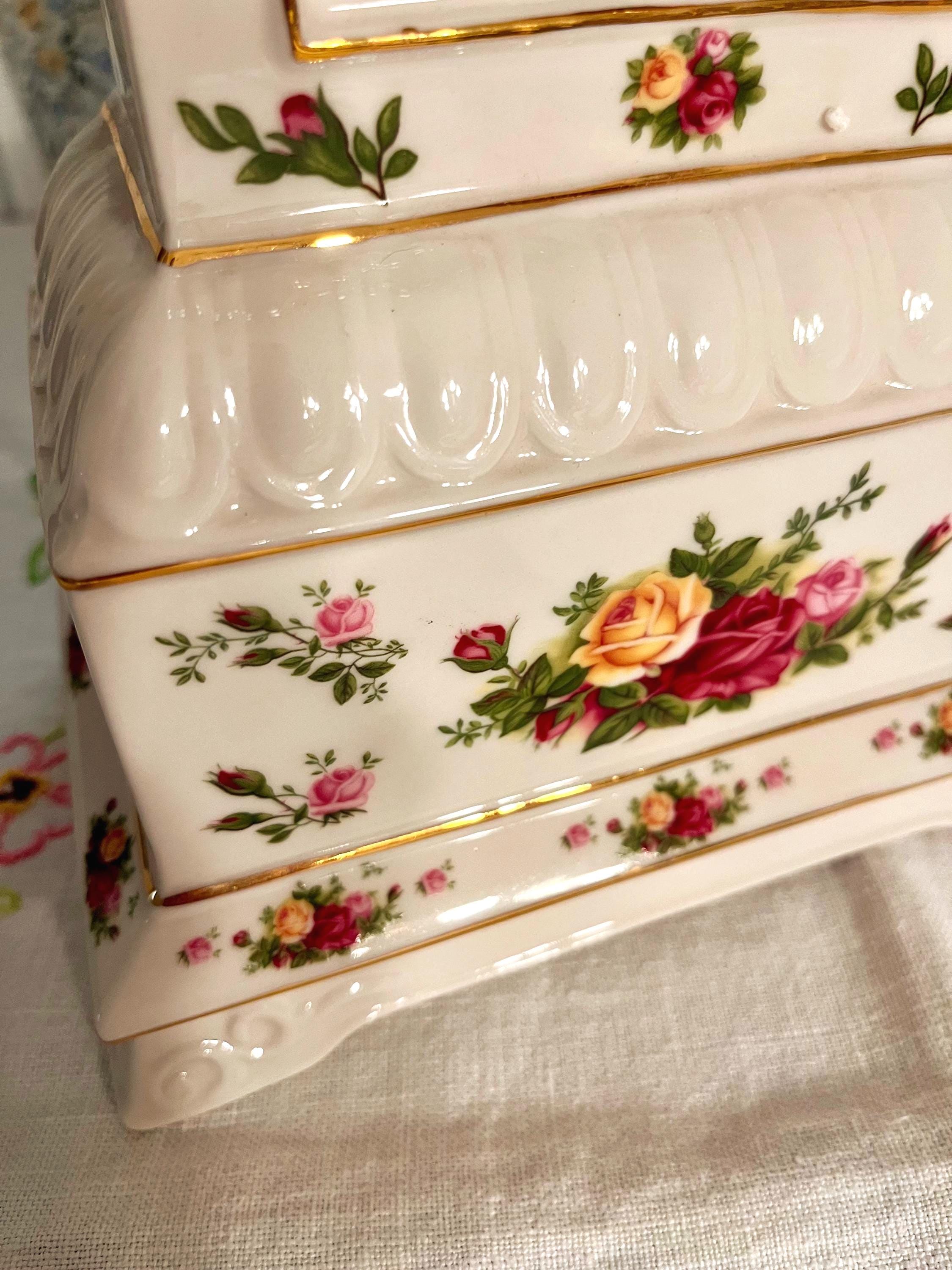 Royal Albert Old Country Roses Grandfather Clock ~ Bone China