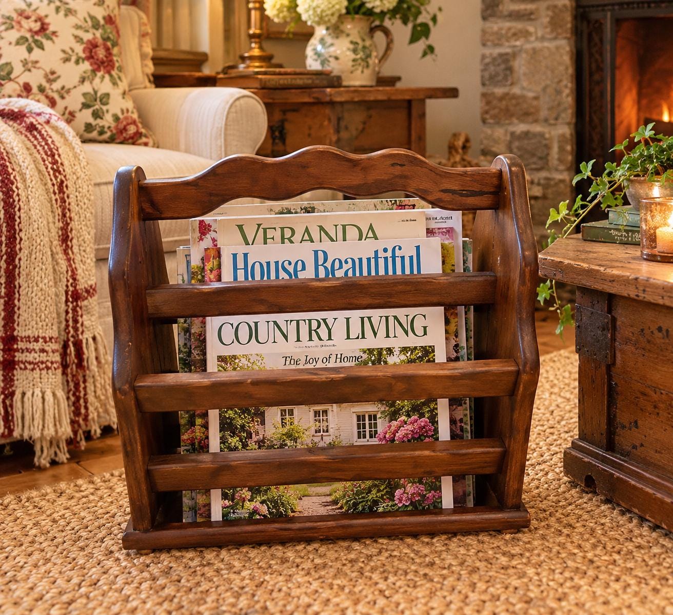 Vintage Magazine Rack - Etsy