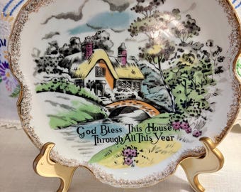 Bradley Exclusive Collector Plate ~ God Bless This House...