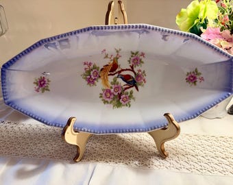 1940's PK German Porcelain Lusterware Relish Dish