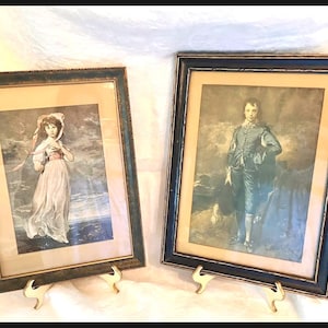 Framed Pinkie & Blue Boy ~ Large Wood Frames ~ Collector&#39;s ~ Early Editions ~