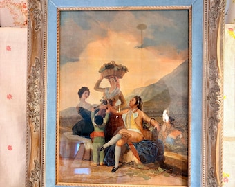 Lithograph on Canvas of "The Grape Harvest" by Francisco de Goya