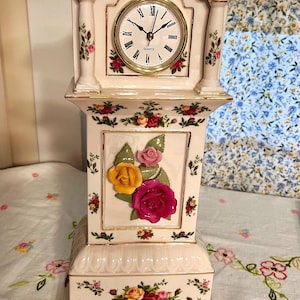 Royal Albert Old Country Roses Grandfather Clock ~ Bone China