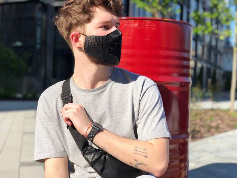 Leather Face Mask Leather Masks Men's Face Masks Filter Etsy