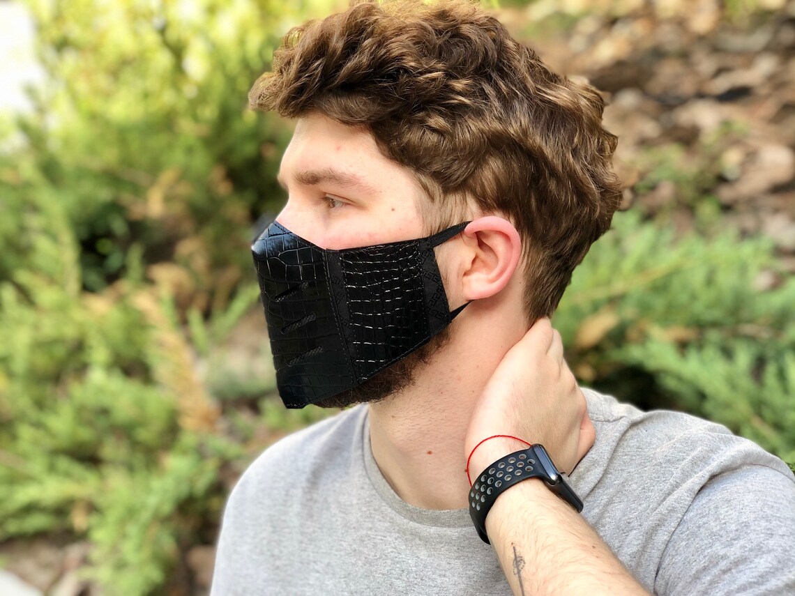 Leather Mask Leather Face Mask Men's Face Masks Adult Face Etsy